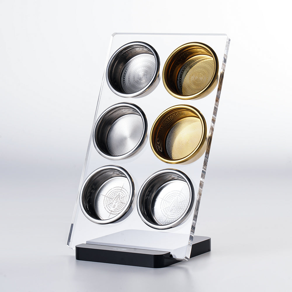 Basket Display Stand - Holds 3 or 6 Baskets, for 54mm and 58mm portafilters