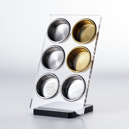 Basket Display Stand - Holds 3 or 6 Baskets, for 54mm and 58mm portafilters