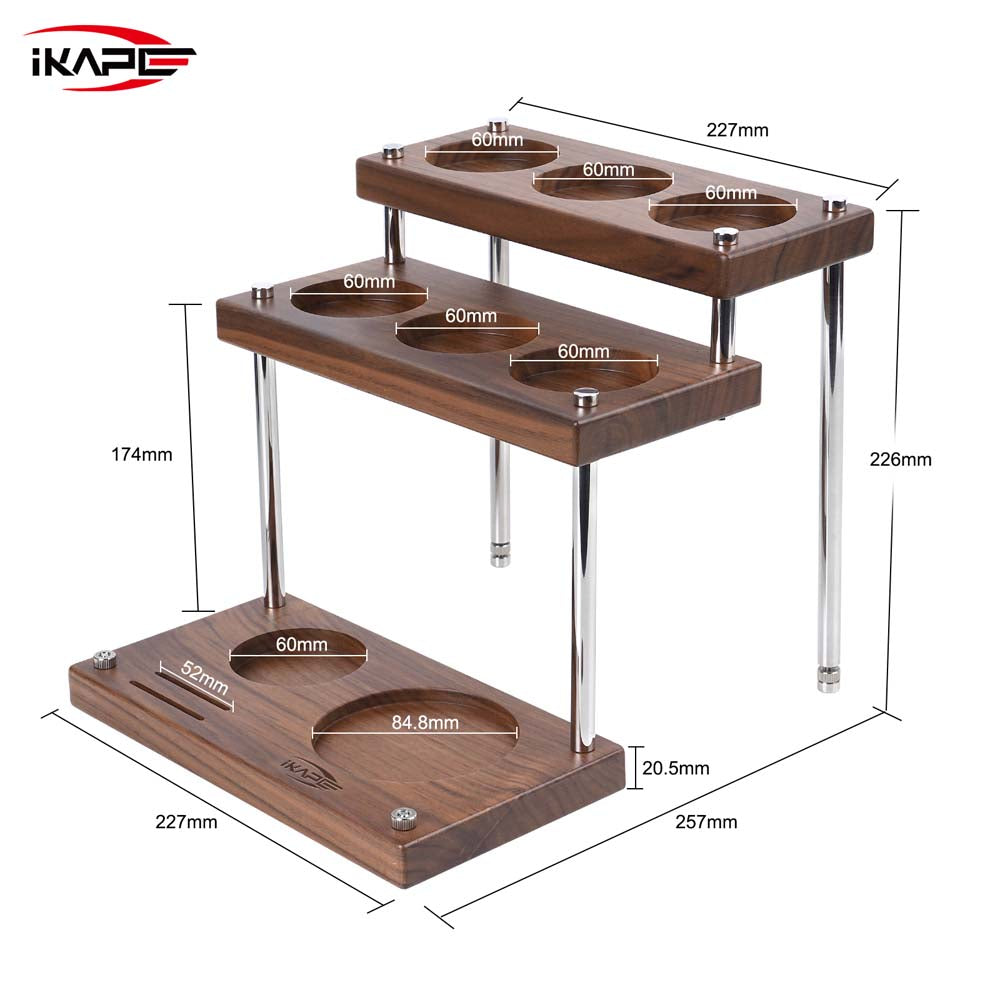 3-Tier Coffee Tool Organiser - Walnut or Sapele