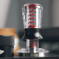 Calibrated Tamper V3 - Clear Red or Clear Black, for 54mm and 58mm portafilters