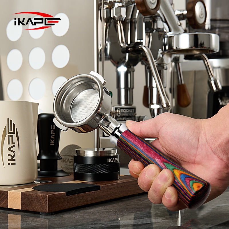 Bottomless Portafilter - Rainbow Wooden Handle