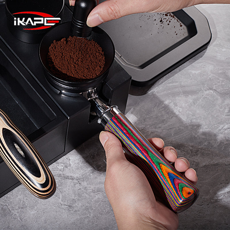 Bottomless Portafilter - Rainbow Wooden Handle