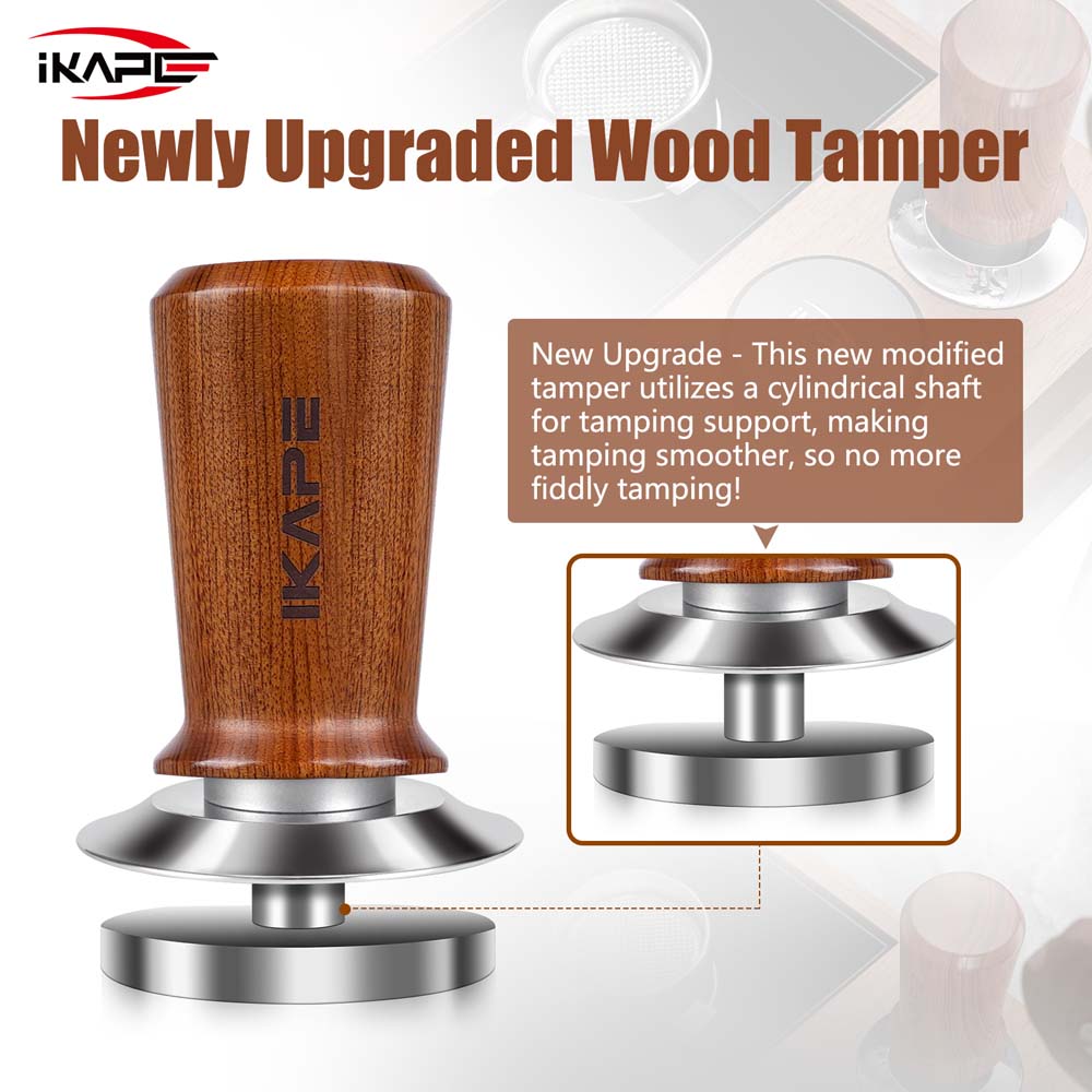 Wooden-Handle Spring Tamper - 49 to 58.5mm