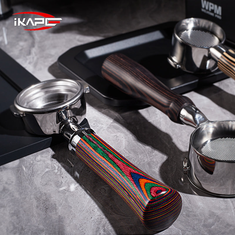 Bottomless Portafilter - Rainbow Wooden Handle