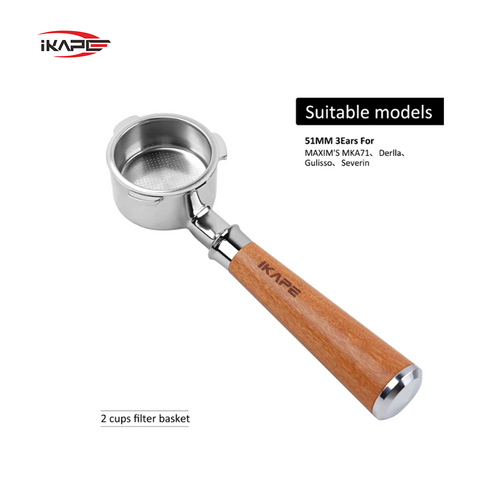 51mm Bottomless Portafilter - 3-Ear DeLonghi Fit