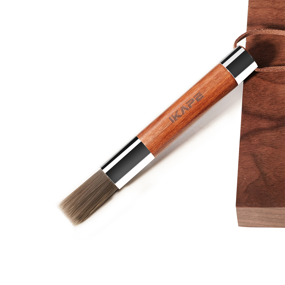 Group Head Cleaning Brush - Walnut Handle