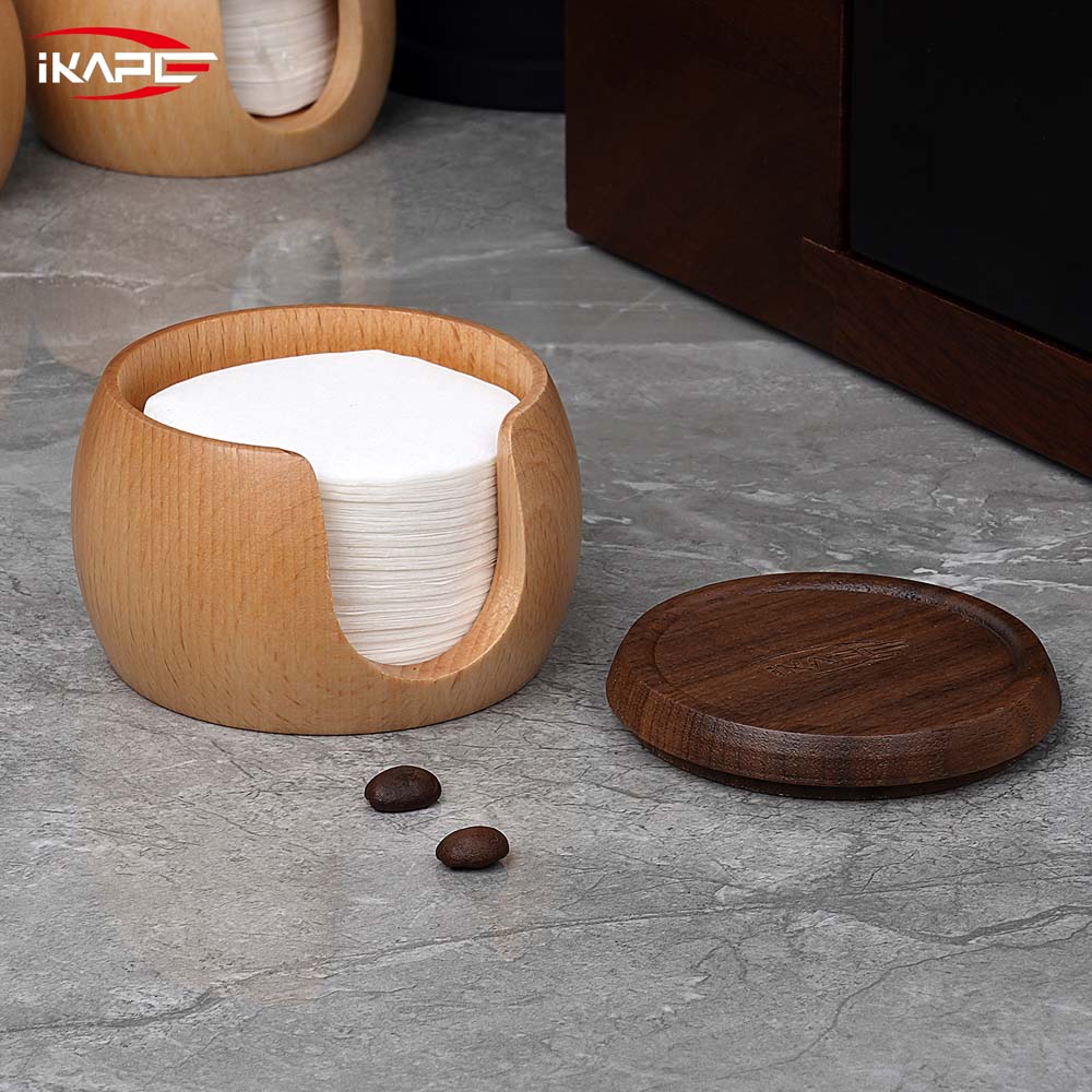 Espresso Paper Filters 200pcs with Wooden Box