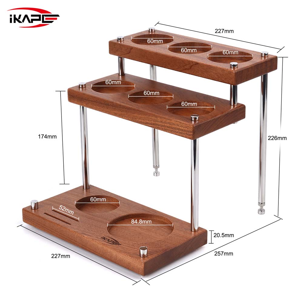 3-Tier Coffee Tool Organiser - Walnut or Sapele