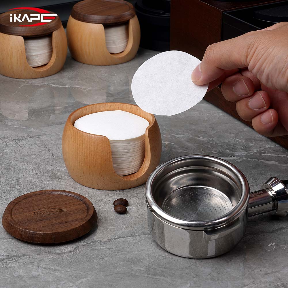 Espresso Paper Filters 200pcs with Wooden Box