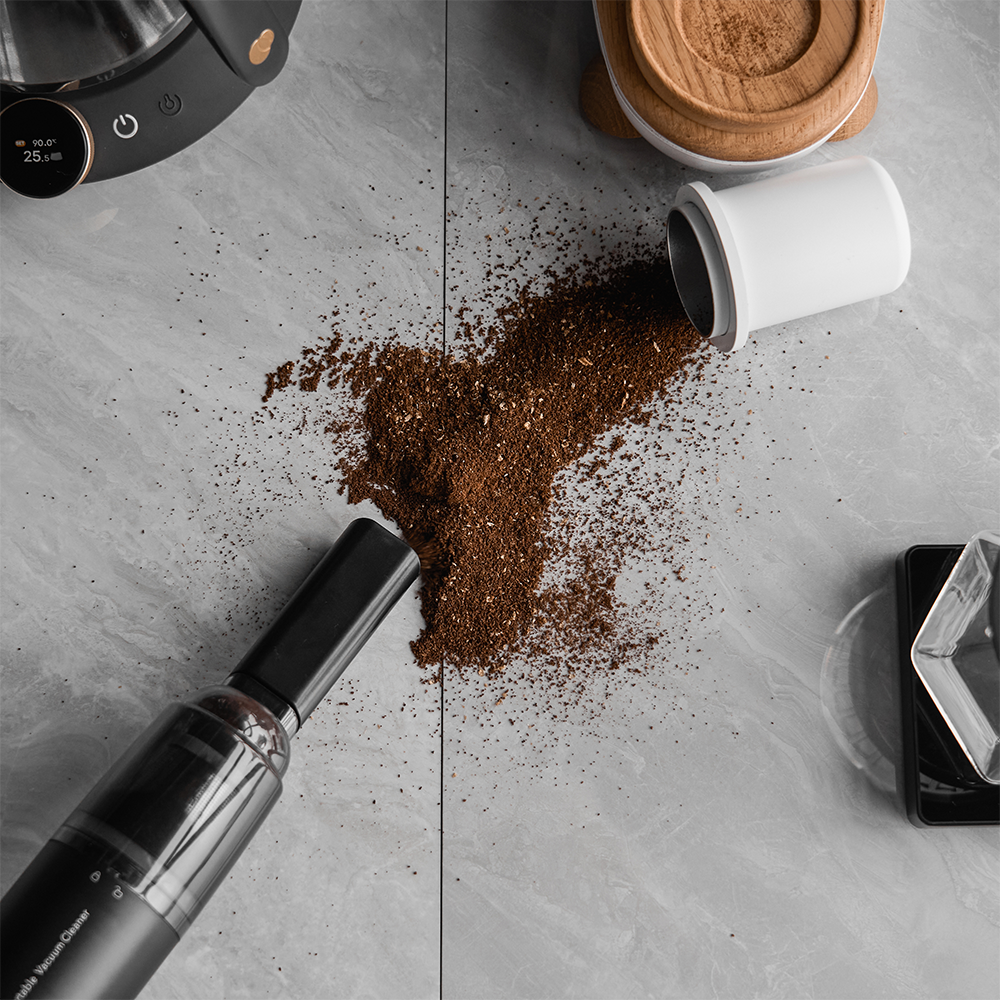 Electric Coffee Grounds Vacuum - White or Black