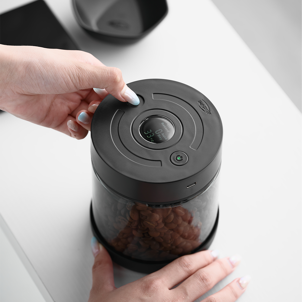 Vacuum Bean Canister 250g - Digital Display