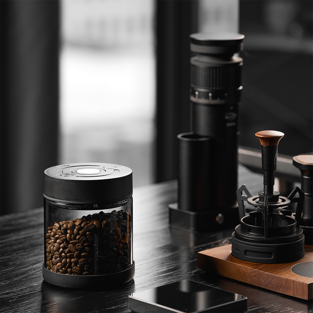 Vacuum Bean Canister 250g - Digital Display
