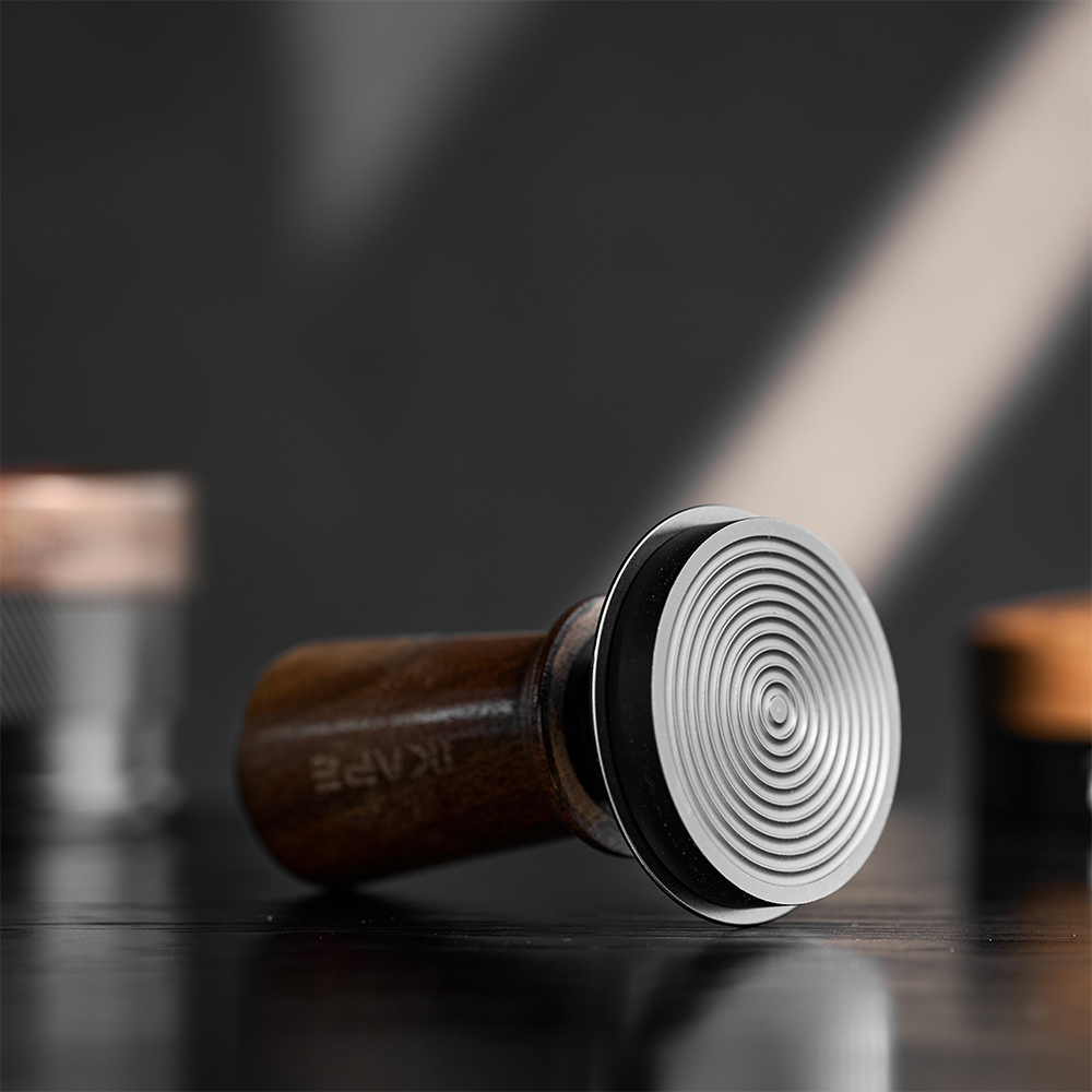 Calibrated Tamper V3 - Wooden Handle, Black Base