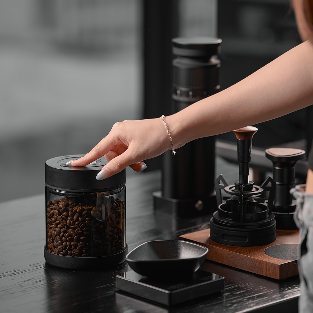 Vacuum Bean Canister 250g - Digital Display