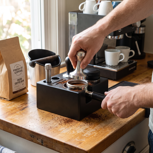 IKAPE ABS 7 in 1 Coffee Tool Organiser Suitable for 51/54/58mm portafilter