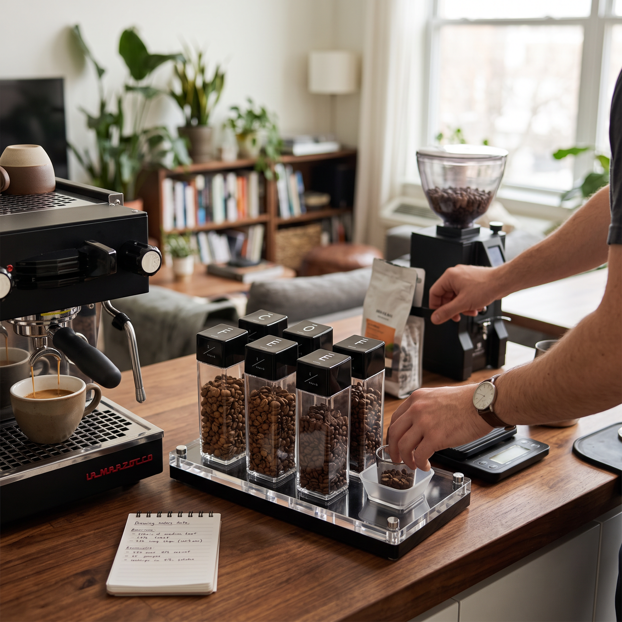 IKAPE Coffee Bean Cellars with Stand & Hopper 6 Tubes and 12 Tubes