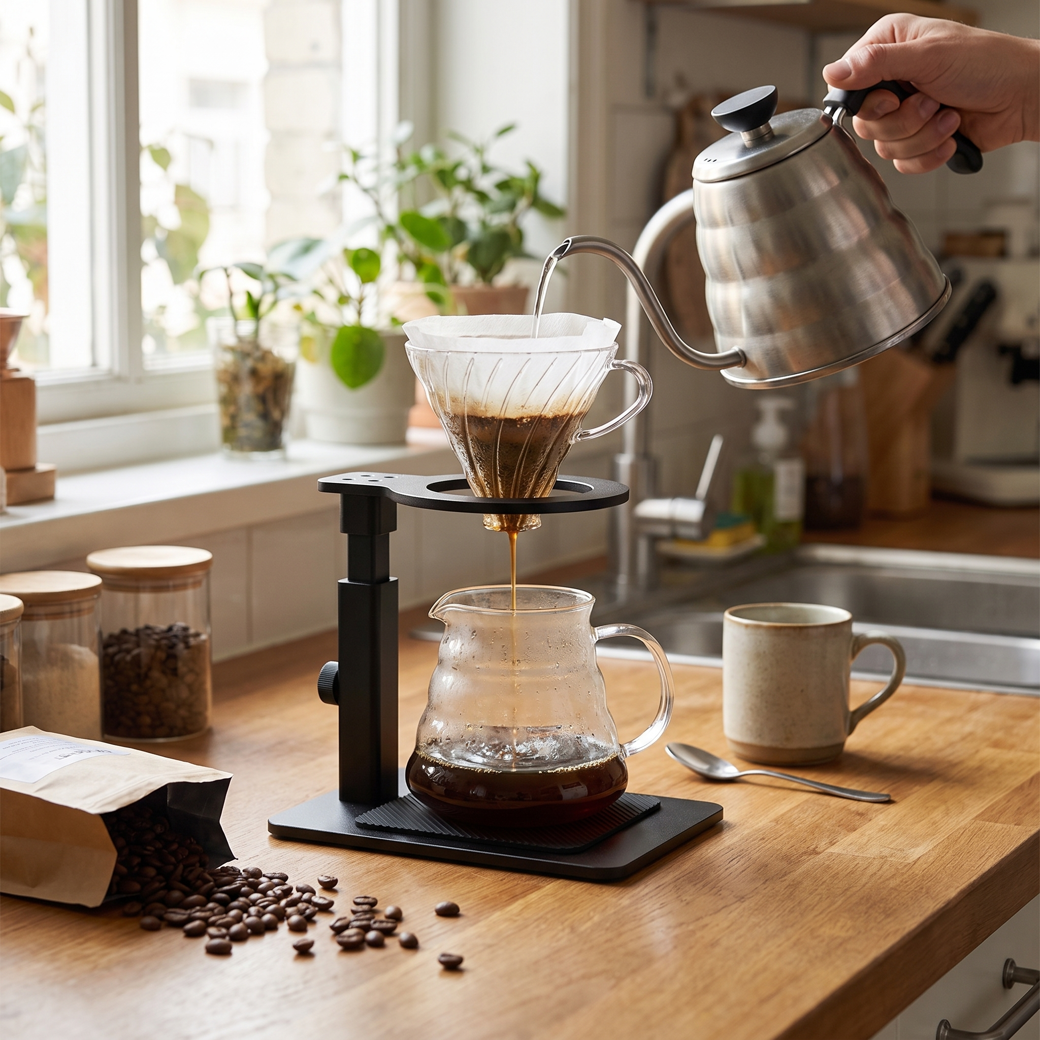 IKAPE Adjustable Portable Coffee Maker Stand( Not Foldable)