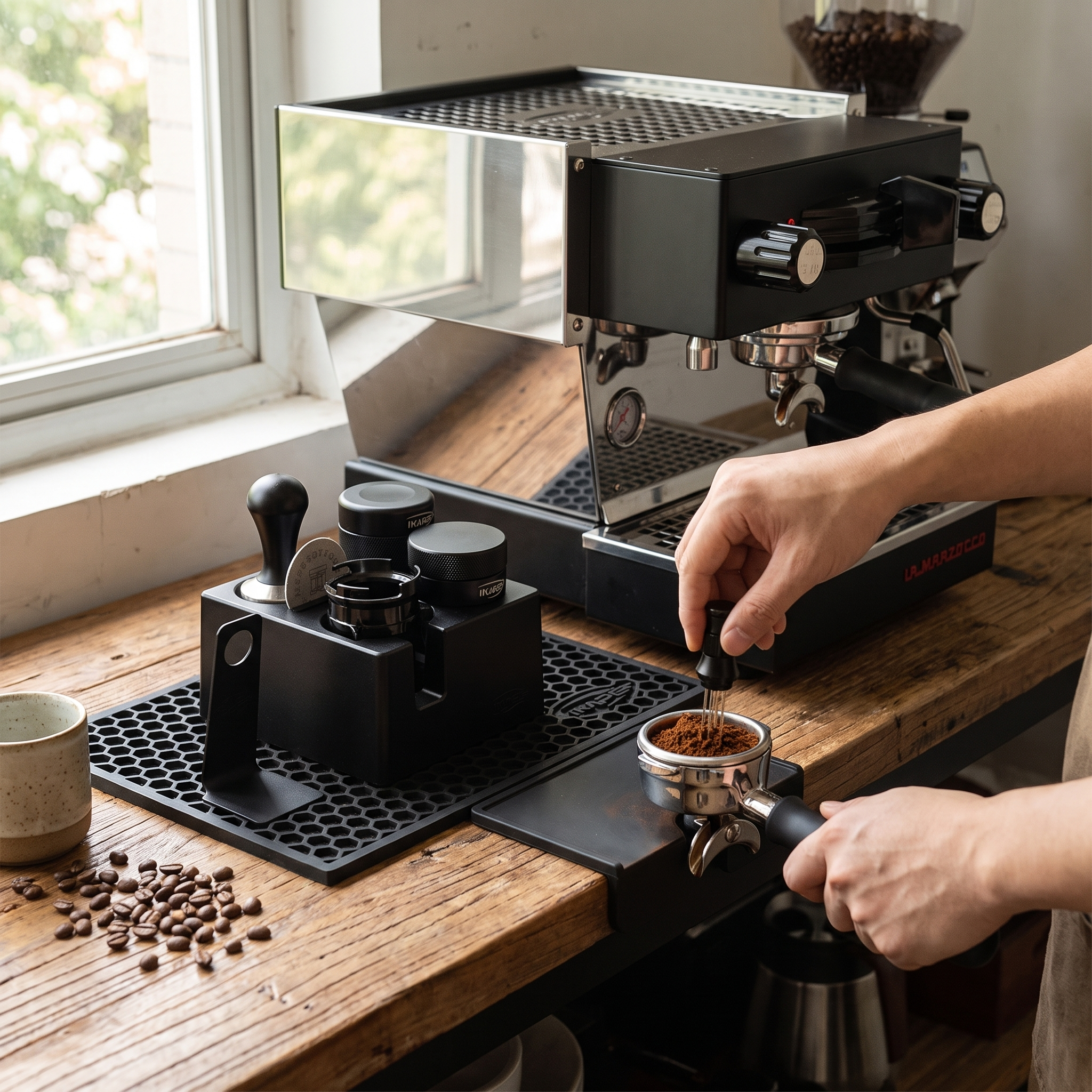 IKAPE Coffee Bar Storage Cleaning Set