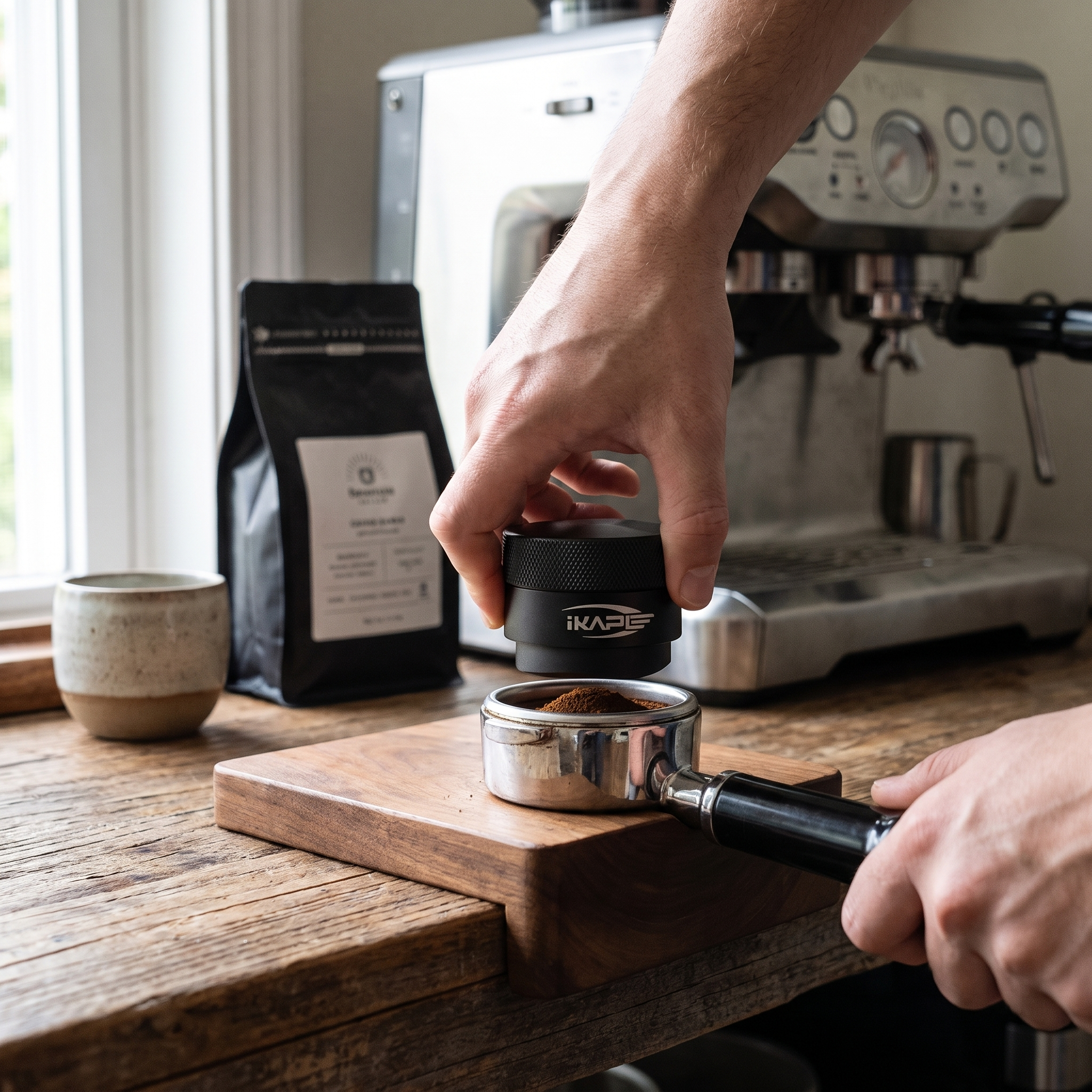 IKAPE Coffee Distributor, Espresso Gravity Distributor(All Black)