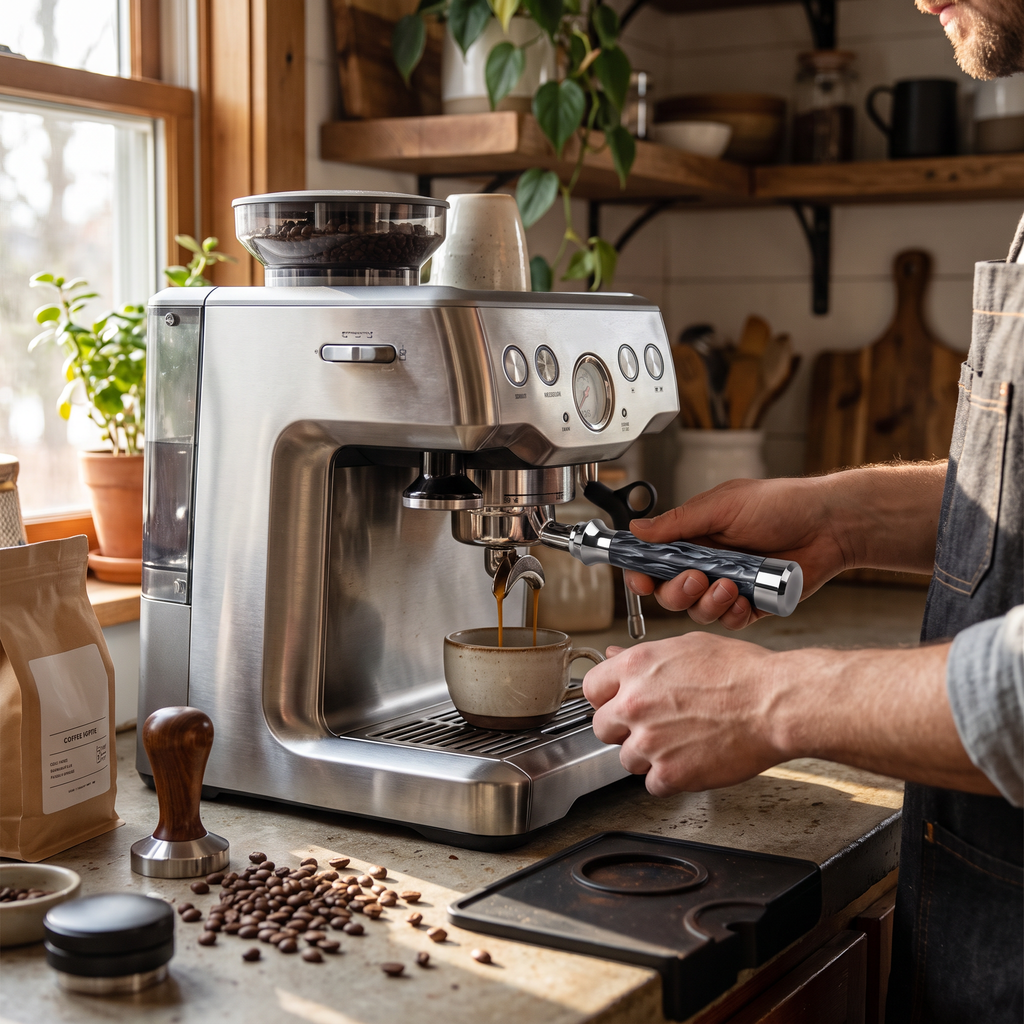 IKAPE Coffee Bottomless Portafilter For 51mm 3 Ears Coffee Machine