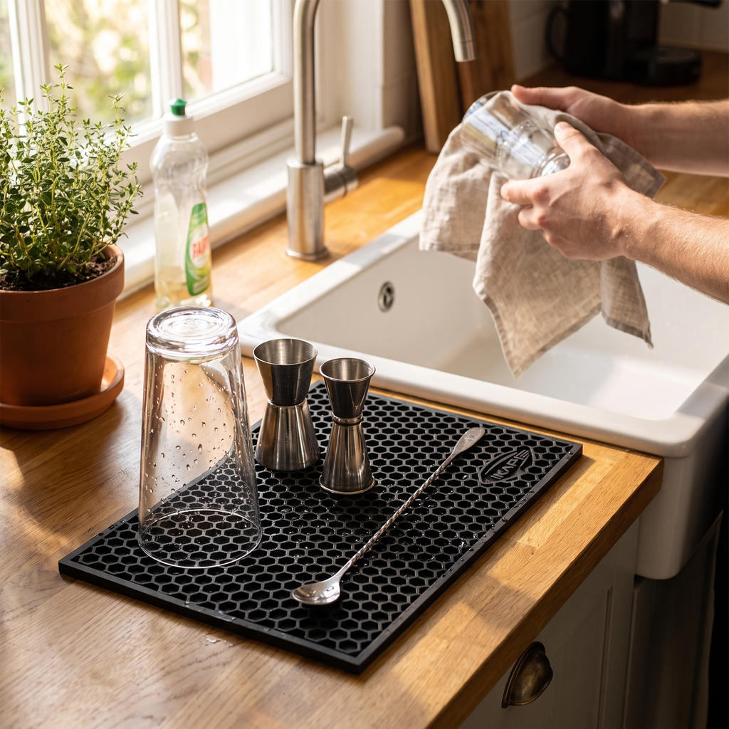 IKAPE Drying Coffee Maker Mat, Multi-functional Water Filter Mat