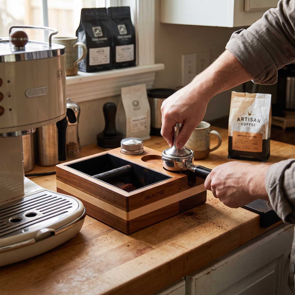 IKAPE Espresso V1 Knock Box, Espresso Accessories Organizer Box