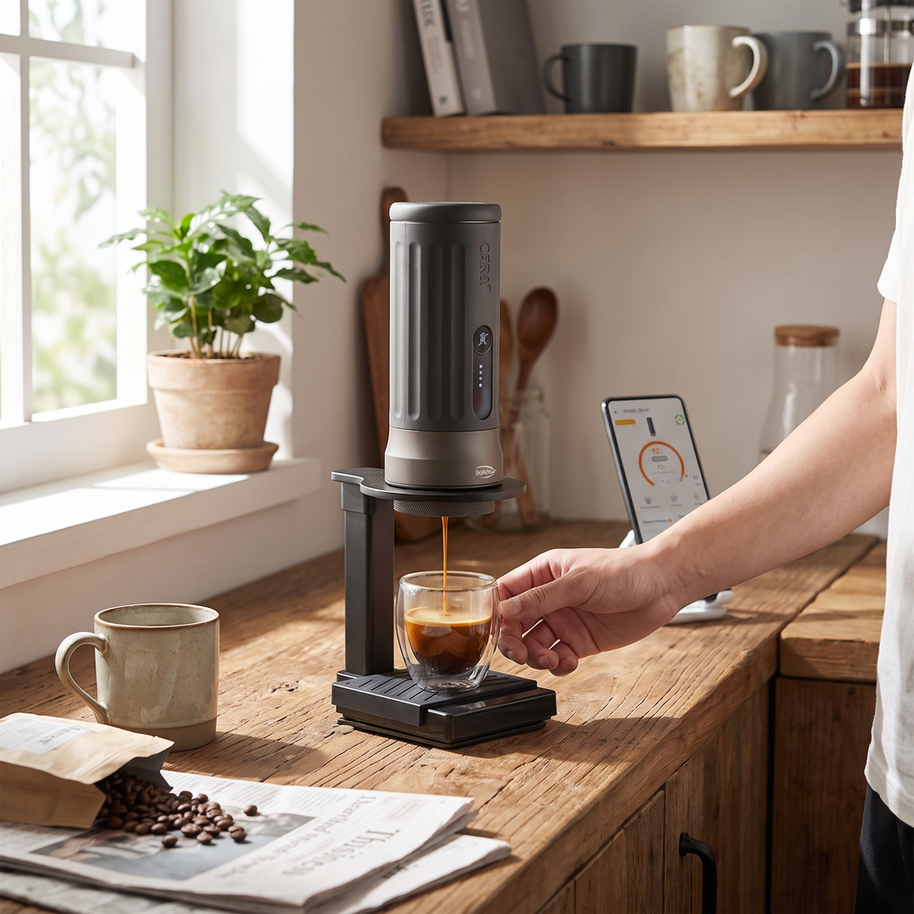 IKAPE Portable Coffee Maker with 58mm Bottomless Basket- KAPO K2 Pro