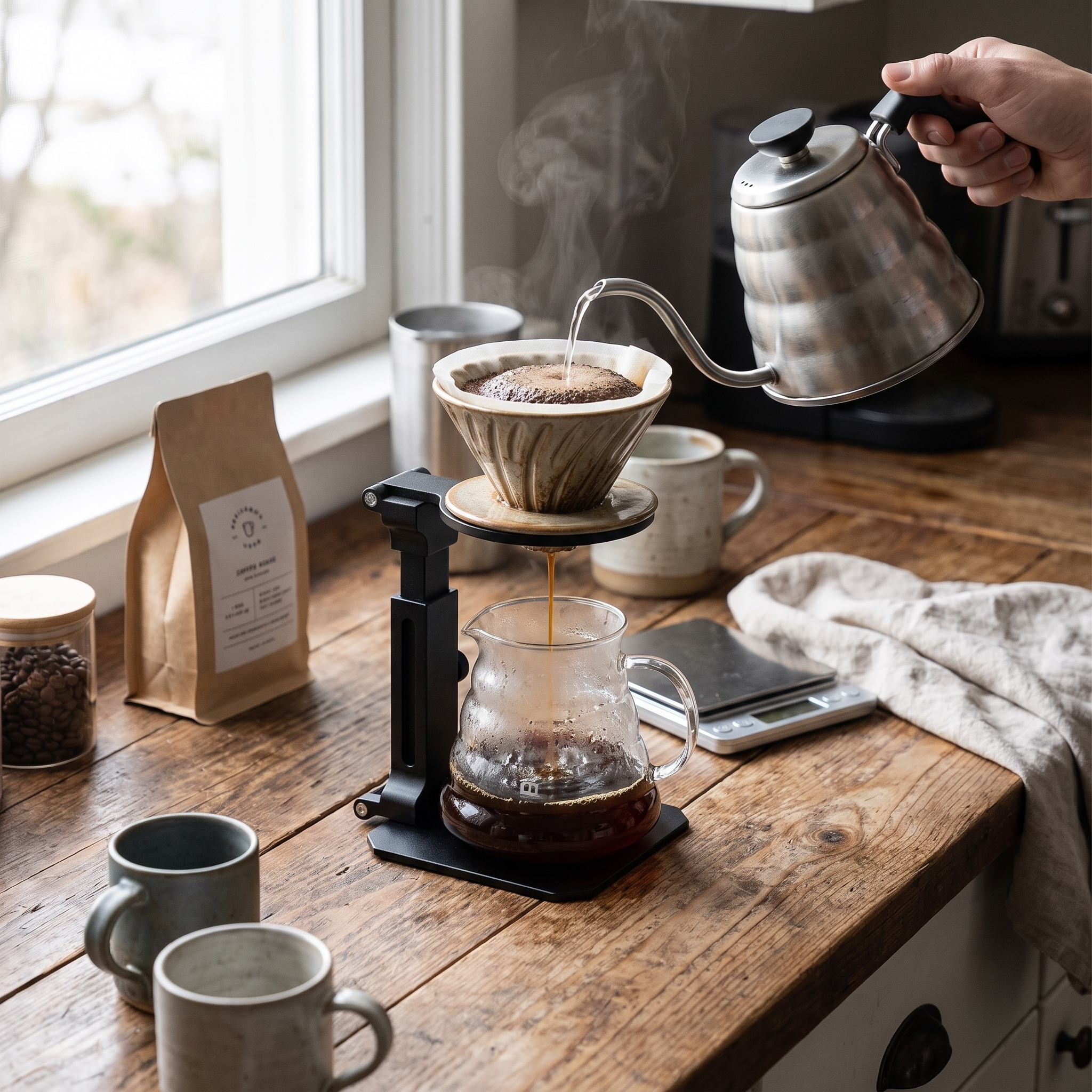 IKAPE Portable Coffee Maker Folding Stand