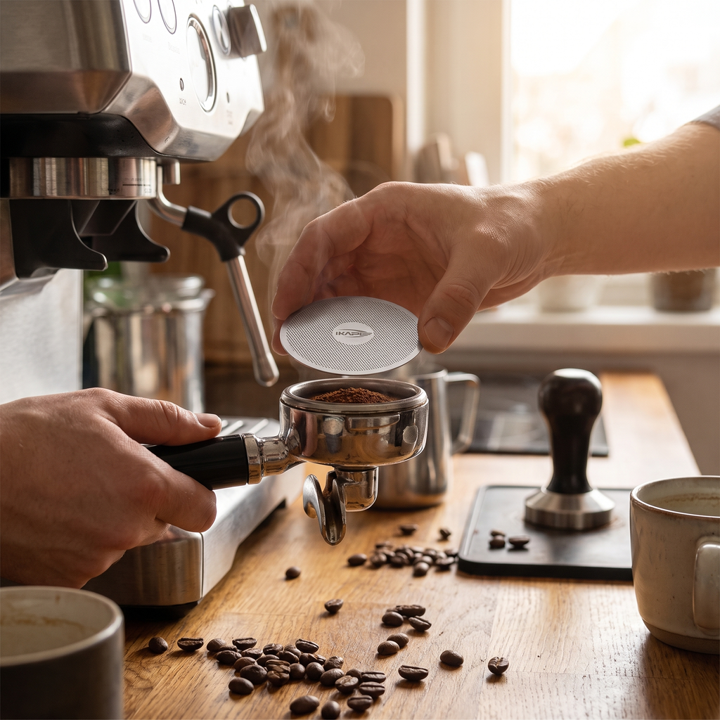 IKAPE V2 Espresso Puck Screen, Coffee Puck Screen Thick 0.8mm