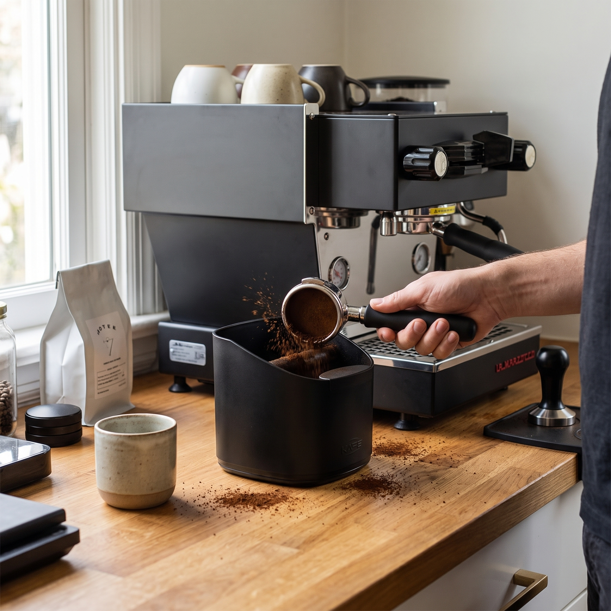 IKAPE V2 ABS Knock Box Coffee Grounds Organizer