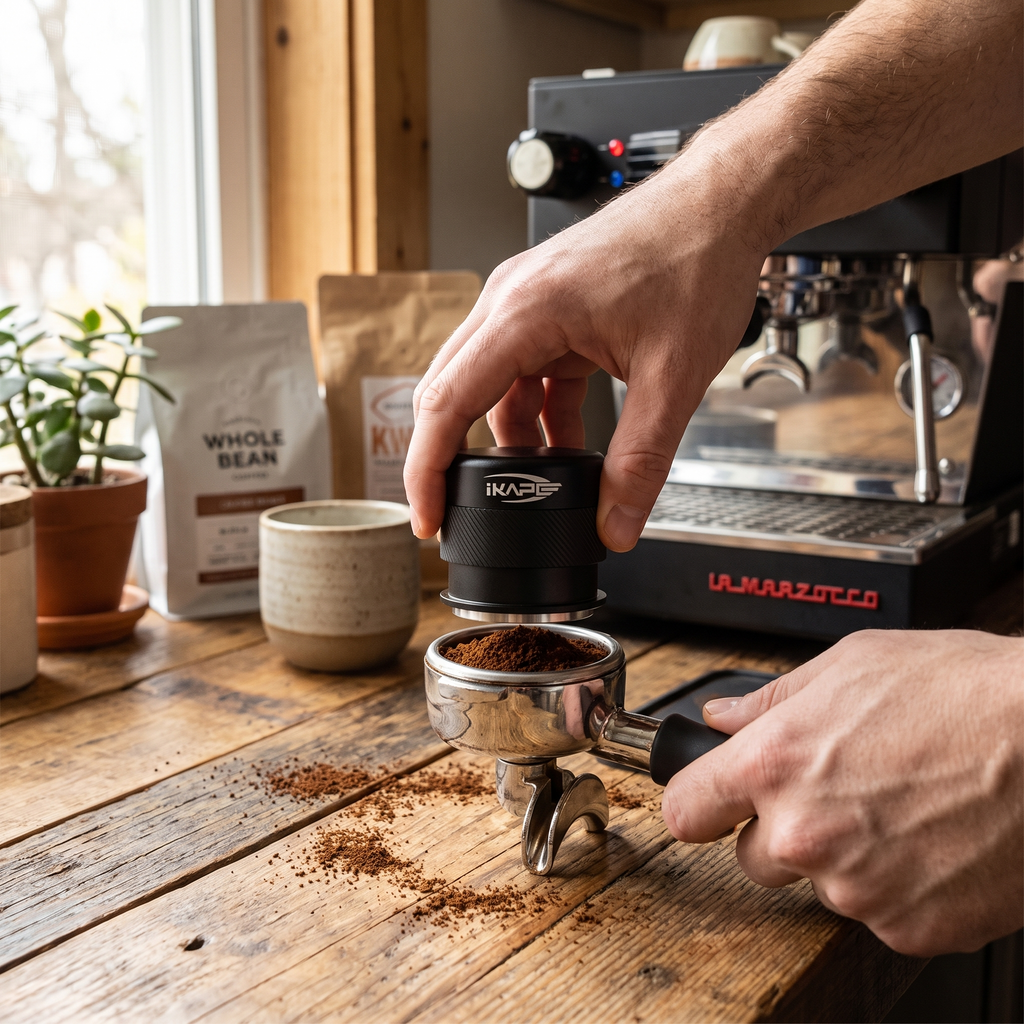 IKAPE V4  Plam Calibrated Coffee Tamper